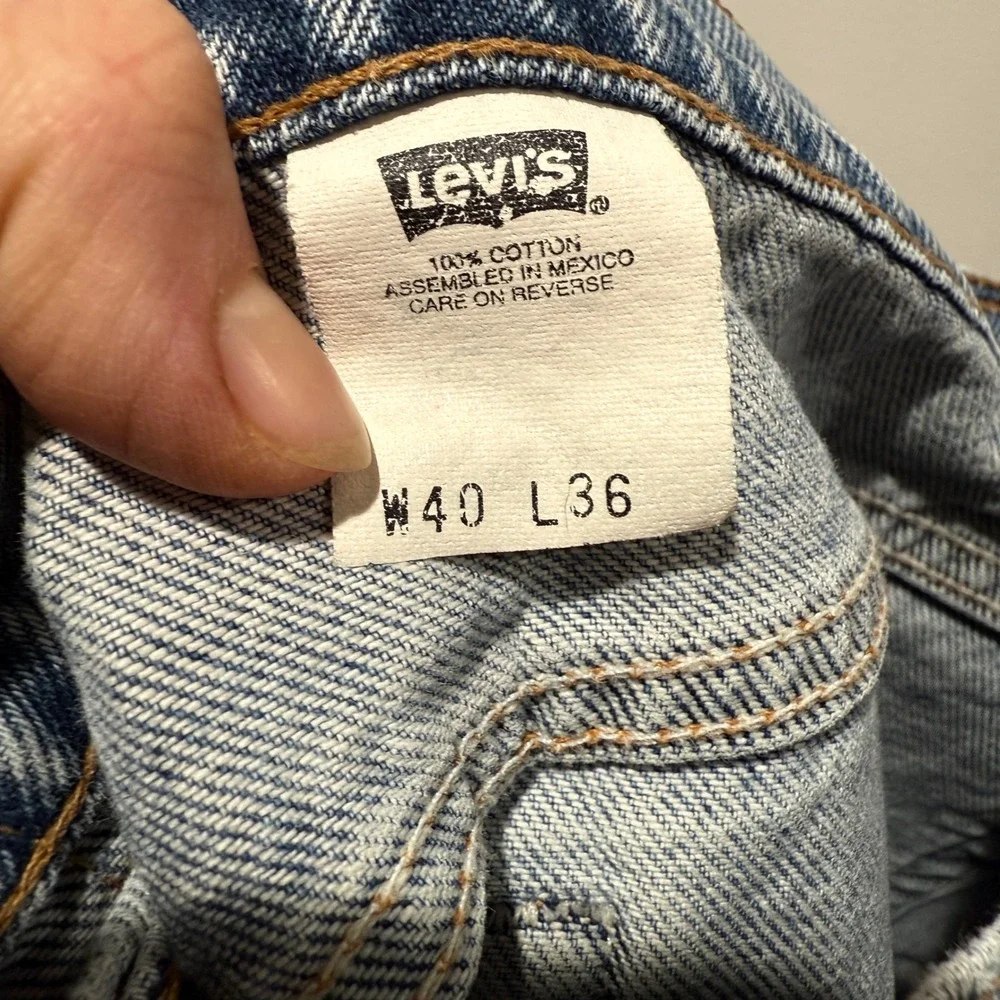 VTG 90s Levi's 545 Mens Jeans W40 L36 Light Wash Straight Leg Denim Pants Casual